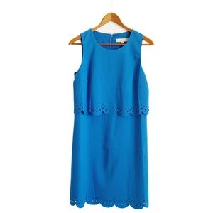 LOFT Scallop Trim Sheath Dress